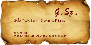 Göckler Szerafina névjegykártya